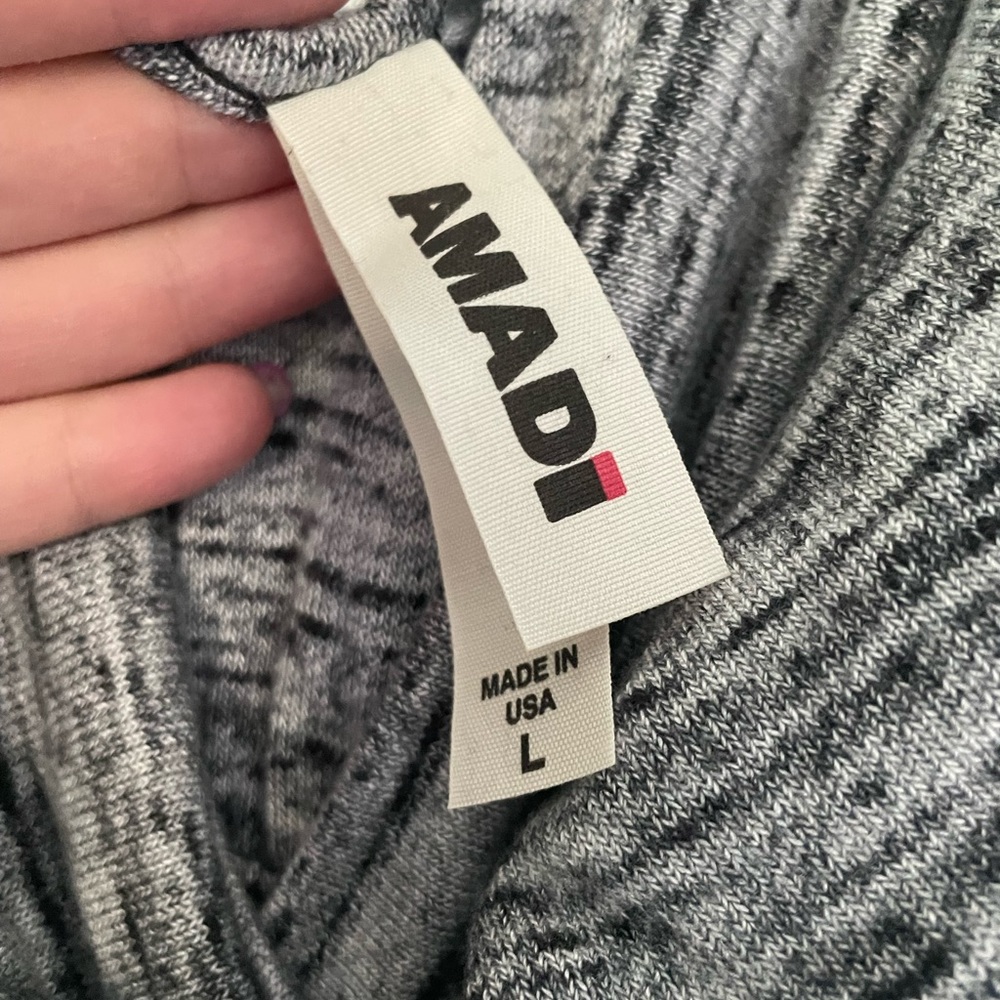 Amadi via Anthropologie Sz Large Grey Knit Dress - Picture 4 of 4